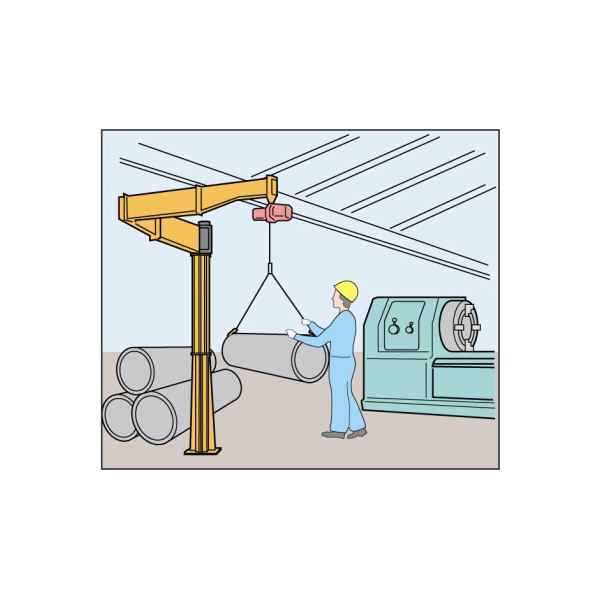 （株）スーパーツール ジブクレーン(床固定型) JBC-K ジブクレーン（床固定式） JBC4920K