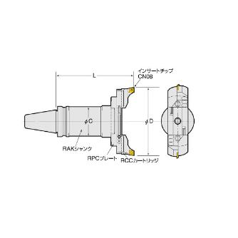 （株）日研工作所 バランスカット大径用ボーリングバー NBT-RAC バランスカット大径用ボーリングバー NBT50-RAC430-210