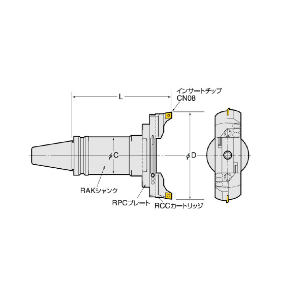 （株）日研工作所 バランスカット大径用ボーリングバー NBT-RAC バランスカット大径用ボーリングバー NBT50-RAC430-210