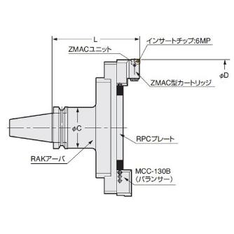 （株）日研工作所 ZMACボーリングバー/大径用 NBT-BAC ＺＭＡＣボーリングバー／大径用 NBT50-BAC230-285