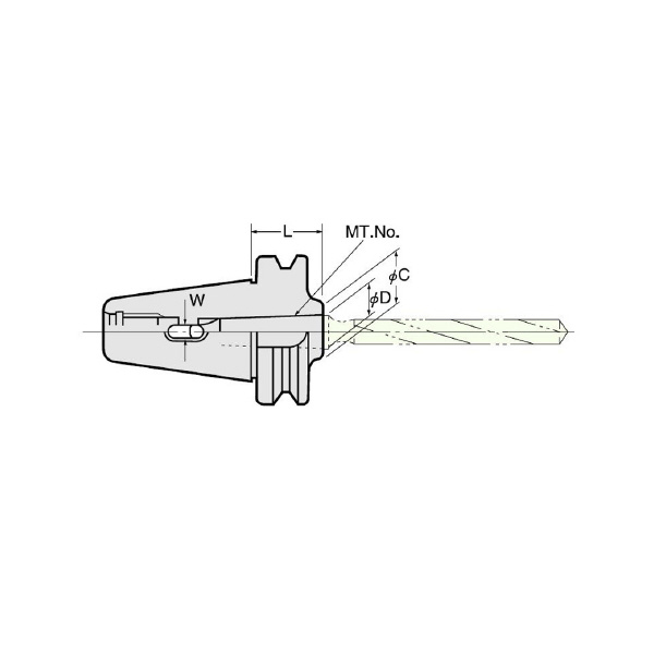 （株）日研工作所 モールステーパスリーブA型(タング式) NBT-MTA モールステーパスリーブＡ型（タング式） NBT40-MTA1-45