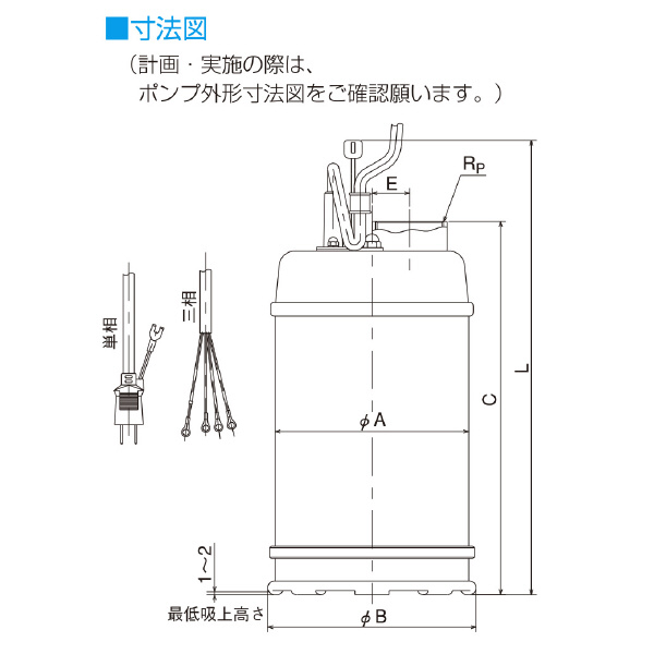 （株）寺田ポンプ製作所 水中ポンプ CS 水中ポンプ CS-250L 50HZ