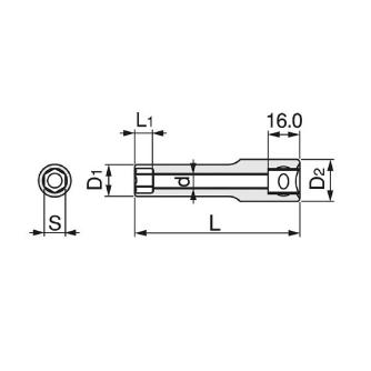 ＴＯＮＥ（株） ディープソケット(6角) 4S ディープソケット 4S-09L