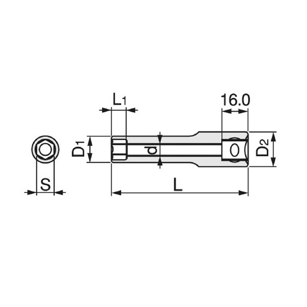 ＴＯＮＥ（株） ディープソケット(6角) 4S ディープソケット 4S-09L