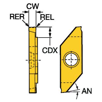 サンドビック（株） コロカットXS チップ 【C】 MAG コロカットＸＳ　チップ　【Ｃ】 MAGL 3 100 H13A