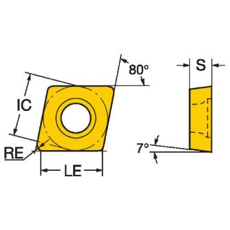 サンドビック（株） コロターン107 チップ 【C】 CCMT コロターン１０７　チップ　【Ｃ】 CCMT 06 02 02-WF 1125