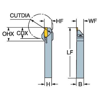 サンドビック（株） コロカット1ー2 シャンクバイト 【F】 LF コロカット１－２　シャンクバイト　【Ｆ】 LF123F17-1616B-S