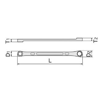 ＴＯＮＥ（株） ロングめがねレンチ(ストレート) M04 ストレートめがねレンチ M04-1214