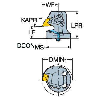 サンドビック（株） TーMaxP カッティングヘッド 【F】 570-DDUN Ｔ－ＭａｘＰ　カッティングヘッド　【Ｆ】 570-DDUNL-40-15X