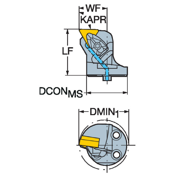 サンドビック（株） T-MaxP カッティングヘッド 570-DTFN Ｔ－ＭａｘＰ　カッティングヘッド　【Ｆ】 570-DTFNR-40-16-L