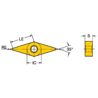 サンドビック（株） TーMaxP セラミックチップ 【D】 VNGA Ｔ－ＭａｘＰ　セラミックチップ　【Ｄ】 VNGA 16 04 08S01525 6050