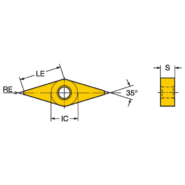 サンドビック（株） TーMaxP セラミックチップ 【D】 VNGA Ｔ－ＭａｘＰ　セラミックチップ　【Ｄ】 VNGA 16 04 12S01525 6050