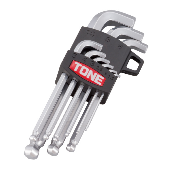 ＴＯＮＥ（株） 首下ショートボールポイントL形レンチセット(インチサイズ) BSB900S ６角棒レンチセット BSB900S