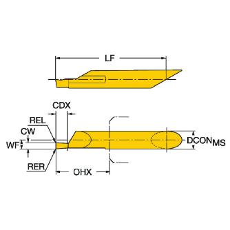 サンドビック（株） コロターンXS インサートバー 【C】 CXS-06 コロターンＸＳ　インサートバー　【Ｃ】 CXS-06F100-6215AL 1025