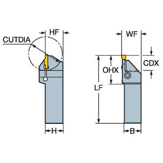 サンドビック（株） コロカット1ー2 シャンクバイト 【F】 LF コロカット１－２　シャンクバイト　【Ｆ】 LF123F17-2525D