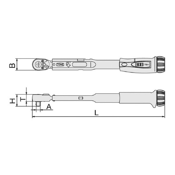 ＴＯＮＥ（株） プレセット形トルクレンチ(ダイレクトセット・ホールドタイプ) T3MN50H プレセットトルクレンチ T3MN50H