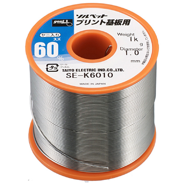 太洋電機産業（株） はんだ 1Kg巻 60％ SE はんだ　１Ｋｇ巻　６０％　Φ１．０ SE-K6010