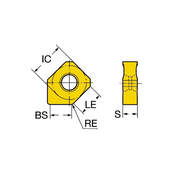 サンドビック（株） コロミル345 チップ 345N コロミル３４５　チップ　【Ｃ】 345N-1305E-PW8 4230