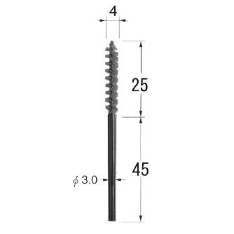 日本精密機械工作（株） スパイラルブラシ 研磨剤入ナイロン 軸径φ3 B スパイラルブラシ　研磨剤入ナイロン　１本 B8340
