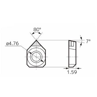 住友電気工業（株） スミボロン スローアウェイチップ NU-ZNEX スミボロン　スローアウェイチップ NU-ZNEX040104 BN2000