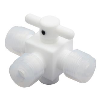 アズワン（株） テフロンYK接続3方コック 7-286 テフロンＹＫ接続３方コック　８ｍｍ 7-286-06