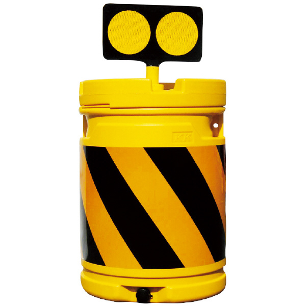 三甲（株） ドラムサインボード ドラムサインボード 8Y3009-00 ﾌﾞﾝﾘﾀｲﾋｮｳｼｷ ｸﾛｼﾞ/ｷｲﾛ