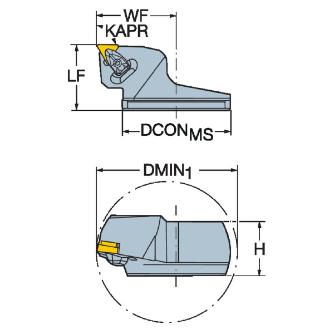 サンドビック（株） T-MaxP カッティングヘッド 570-DTFN Ｔ－ＭａｘＰ　カッティングヘッド　【Ｆ】 570-DTFNR-80-16