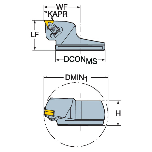 サンドビック（株） T-MaxP カッティングヘッド 570-DTFN Ｔ－ＭａｘＰ　カッティングヘッド　【Ｆ】 570-DTFNR-80-16