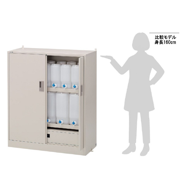 アズワン（株） 薬液保管スライドロッカー SL－110 3-3012-01 薬液保管スライドロッカー　ＳＬ－１１０ 3-3012-01