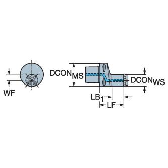 サンドビック（株） コロターンSL アダプタ 【F】 C4-570 コロターンＳＬ　アダプタ　【Ｆ】 C4-570-2C 20 047R