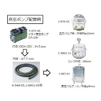 アズワン（株） 真空ポリカデシケーター 1-066 真空ポリカデシケーター　２４０型コック付 1-066-21