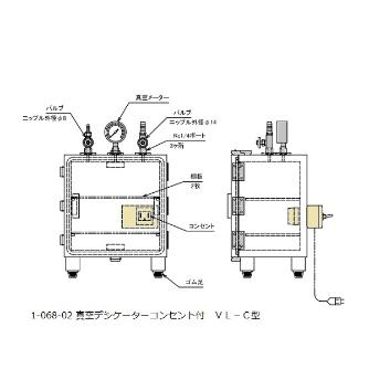 アズワン（株） 真空デシケーター 1-068 真空デシケーター　ＶＬ－Ｃ 1-068-02