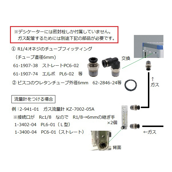 アズワン（株） ガス置換デシケーター 1-5210 ガス置換デシケーターＢＧ　ＧＤＢＧ１ＫＰ 1-5210-03