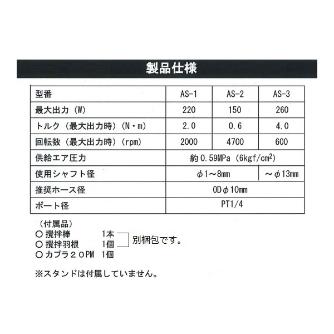 アズワン（株） エアー撹拌機 1-4208 エアー撹拌機　ＡＳ－３ 1-4208-03