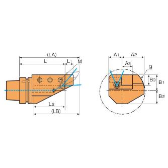 （株）ＭＳＴコーポレーション 角シャンク用ホルダ/複合 T100-SV 角シャンク用ホルダ／複合 T100-SV3232R-150