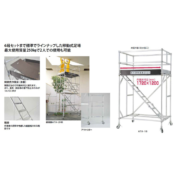 （株）ピカコーポレイション 移動式足場 ATA 移動式足場 ATA-3HB