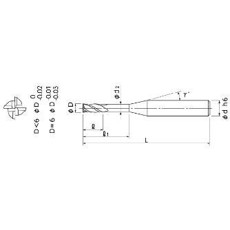 日進工具（株） 無限コーティングプレミアム 高硬度用4枚刃ロングネックエンドミル MHRH430 無限Ｐ　高硬度用４枚刃ロングネックＥＭ MHRH430 1.8X10