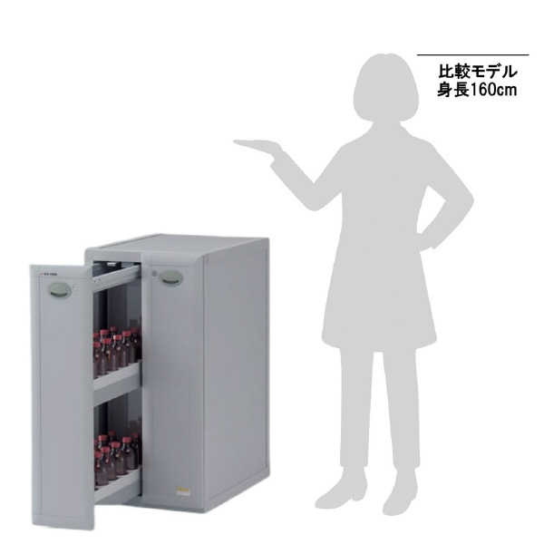 アズワン（株） 塩ビ製薬品保管庫 PVS－2 3-5035-01 塩ビ製薬品保管庫　ＰＶＳ－２ 3-5035-01