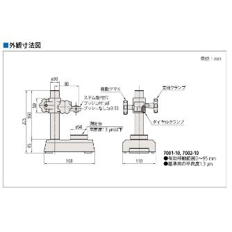 （株）ミツトヨ ダイヤルゲージスタンド BSD ダイヤルゲージスタンド BSD-1X    7001-10