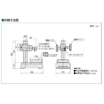 （株）ミツトヨ ダイヤルゲージスタンド BSD ダイヤルゲージスタンド BSD-7X    7007-10