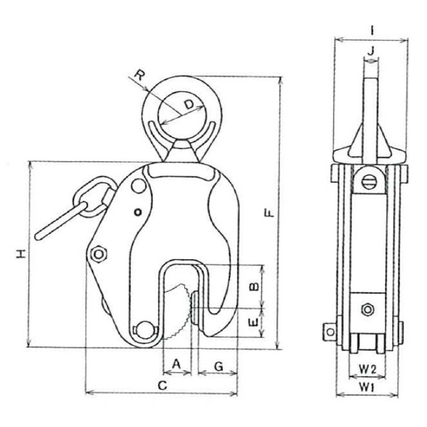 イーグルクランプ（株） 縦つり用クランプ ET型 縦つりクランプ ET-500(3-20)