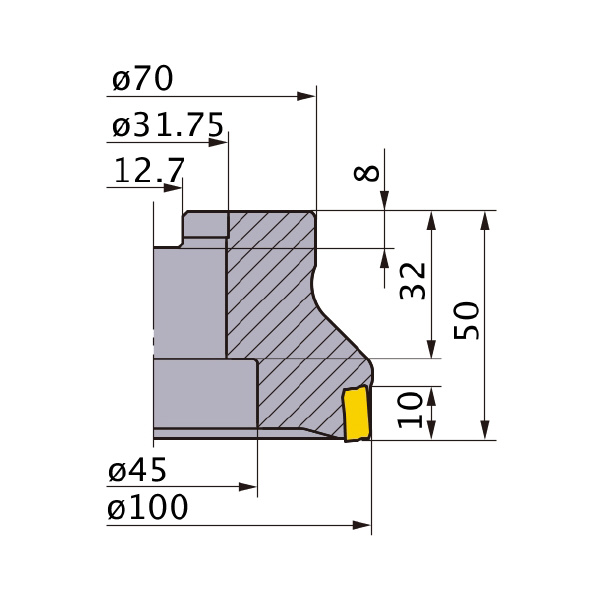 三菱マテリアル（株） カッタ 肩削り用(アーバタイプ) VOX400 カッタ　肩削り用（アーバタイプ） VOX400R10006D