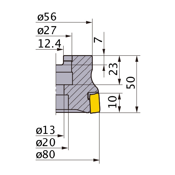 三菱マテリアル（株） カッタ 肩削り用(アーバタイプ) VOX400 カッタ　肩削り用（アーバタイプ） VOX400-080A04R