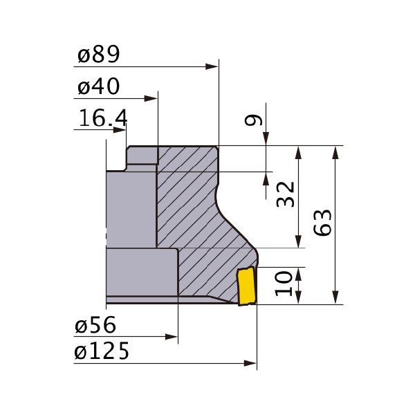 三菱マテリアル（株） カッタ 肩削り用(アーバタイプ) VOX400 カッタ　肩削り用（アーバタイプ） VOX400-125B12R
