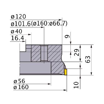 三菱マテリアル（株） カッタ 肩削り用(アーバタイプ) VOX400 カッタ　肩削り用（アーバタイプ） VOX400-160C10R