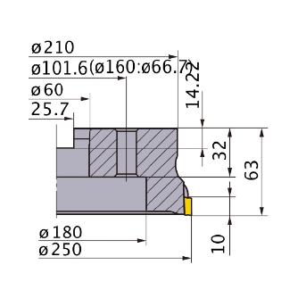 三菱マテリアル（株） カッタ 肩削り用(アーバタイプ) VOX400 カッタ　肩削り用（アーバタイプ） VOX400-250C24R