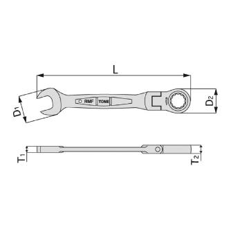 ＴＯＮＥ（株） 首振ラチェットめがねレンチ RMF ラチェットめがねレンチ RMF-22