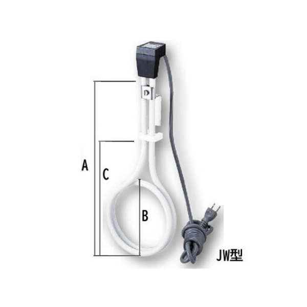 アズワン（株） PTFE被覆ヒーター 1-5519 ＰＴＦＥ被覆ヒーター　ＪＷ－２Ｃ 1-5519-05