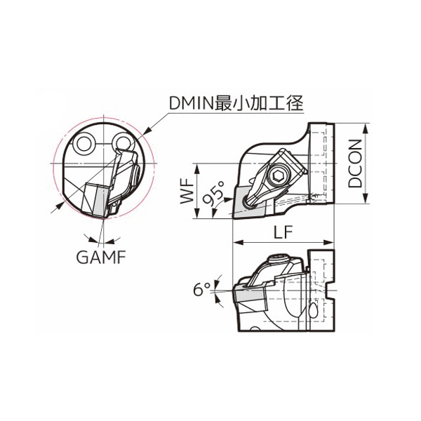 住友電気工業（株） 内径旋削用スマートダンパー 交換式ヘッド DCLN 内径旋削用スマートダンパー　交換式ヘッド SDB40-DCLNL1204-50
