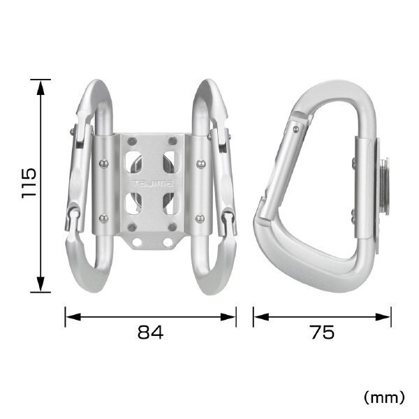 （株）ＴＪＭデザイン 着脱式工具ホルダーアルミ カラビナ大 SFKHA 着脱式工具ホルダーアルミ　カラビナ大 SFKHA-CLW